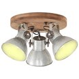 vidaXL griestu lampa, industriāls dizains, sudrabaina, 42x27 cm, E27