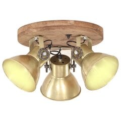 vidaXL griestu lampa, industriāls dizains, misiņa krāsā, 42x27 cm, E27 cena un informācija | Griestu lampas | 220.lv