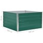 vidaXL puķu kaste, zaļa, 100x100x45 cm, cinkots tērauds cena un informācija | Puķu podi | 220.lv