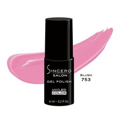 Gēla nagu laka "Sincero Salon", 6ml, Blush 753 цена и информация | Лаки для ногтей, укрепители | 220.lv