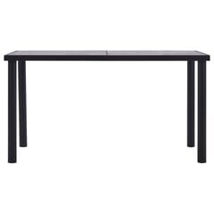 vidaXL virtuves galds, melns un betona pelēks, 140x70x75 cm, MDF cena un informācija | Virtuves galdi, ēdamgaldi | 220.lv