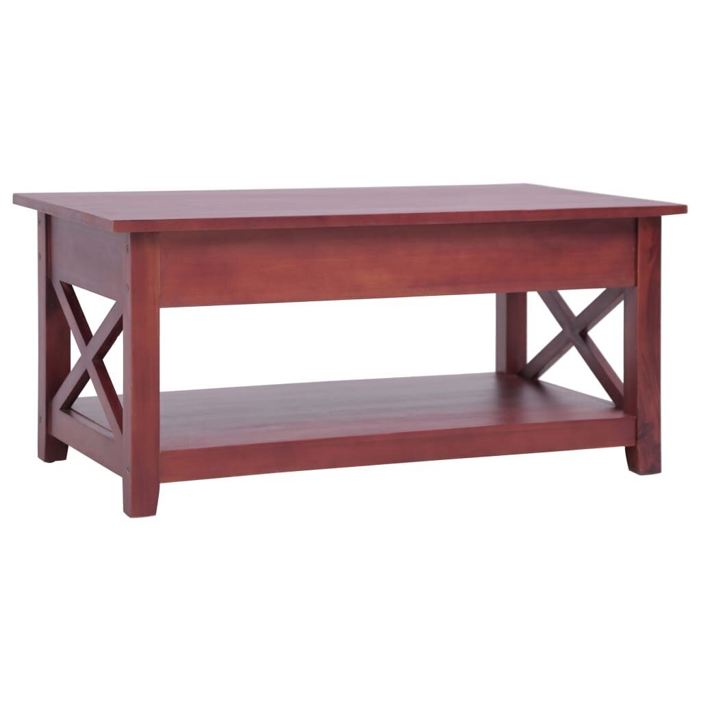 vidaXL kafijas galdiņš, 100x55x46 cm, masīvs sarkankoks, brūns цена и информация | Žurnālgaldiņi | 220.lv