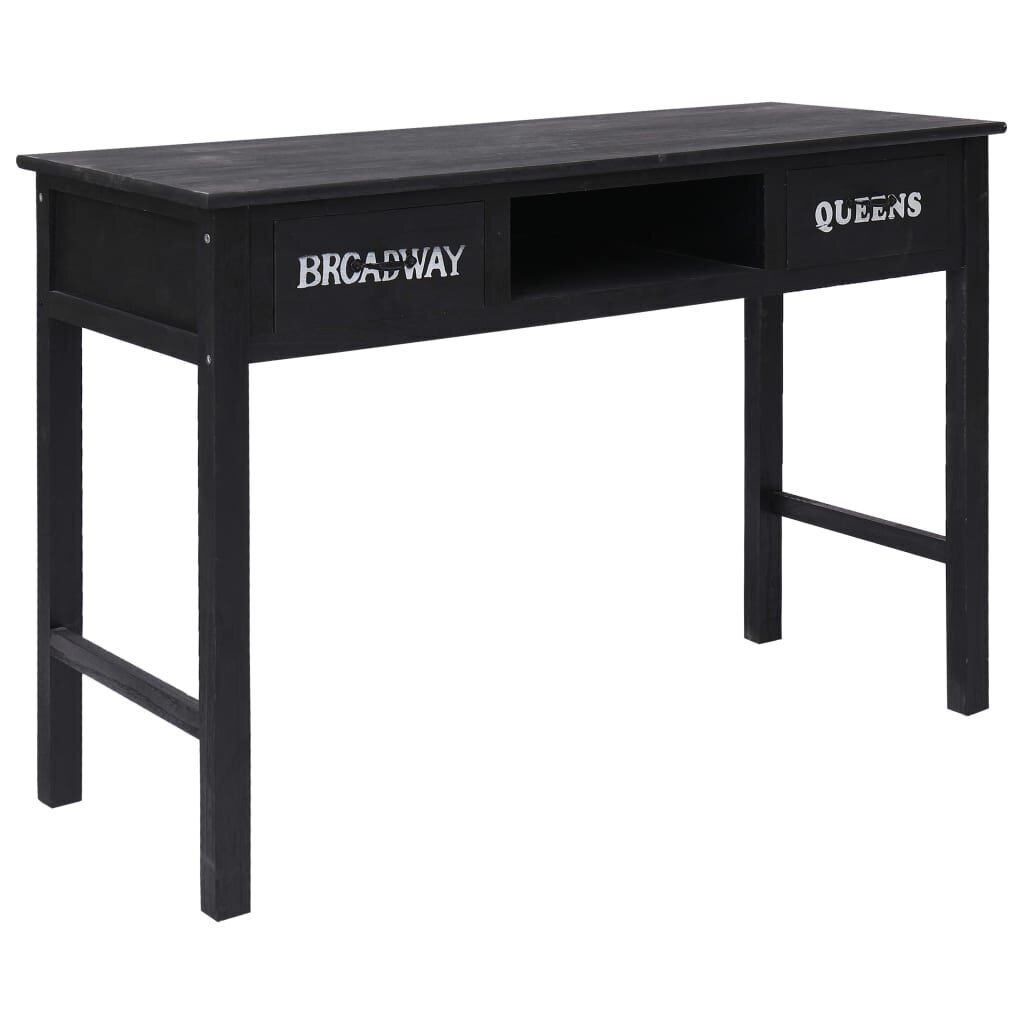 vidaXL konsoles galdiņš, 110x45x76 cm, melns, koks cena un informācija | Žurnālgaldiņi | 220.lv