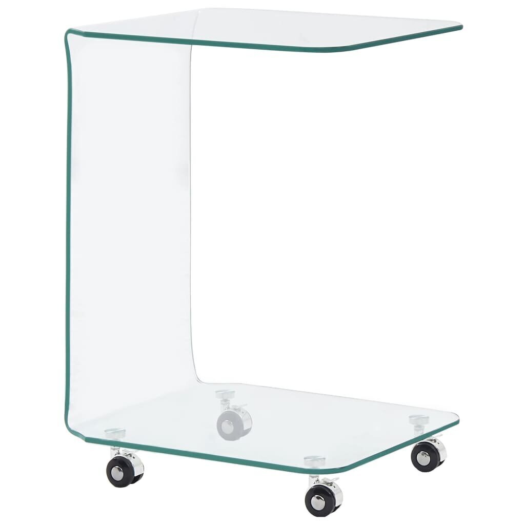 vidaXL kafijas galdiņš, 45x40x63 cm, rūdīts stikls цена и информация | Žurnālgaldiņi | 220.lv