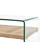 vidaXL kafijas galdiņš, 98x45x31 cm, caurspīdīgs, rūdīts stikls cena un informācija | Žurnālgaldiņi | 220.lv