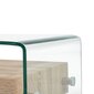 vidaXL kafijas galdiņš, caurspīdīgs, 98x45x31 cm, rūdīts stikls цена и информация | Žurnālgaldiņi | 220.lv