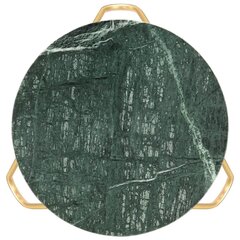 vidaXL kafijas galdiņš, 40x40x40 cm, akmens, zaļa marmora tekstūra cena un informācija | Žurnālgaldiņi | 220.lv