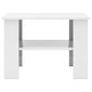 vidaXL kafijas galdiņš, 60x60x42 cm, spīdīgi balts, skaidu plāksne cena un informācija | Žurnālgaldiņi | 220.lv