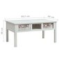 vidaXL kafijas galdiņš, balts, 99,5x60x48 cm, koks cena un informācija | Žurnālgaldiņi | 220.lv