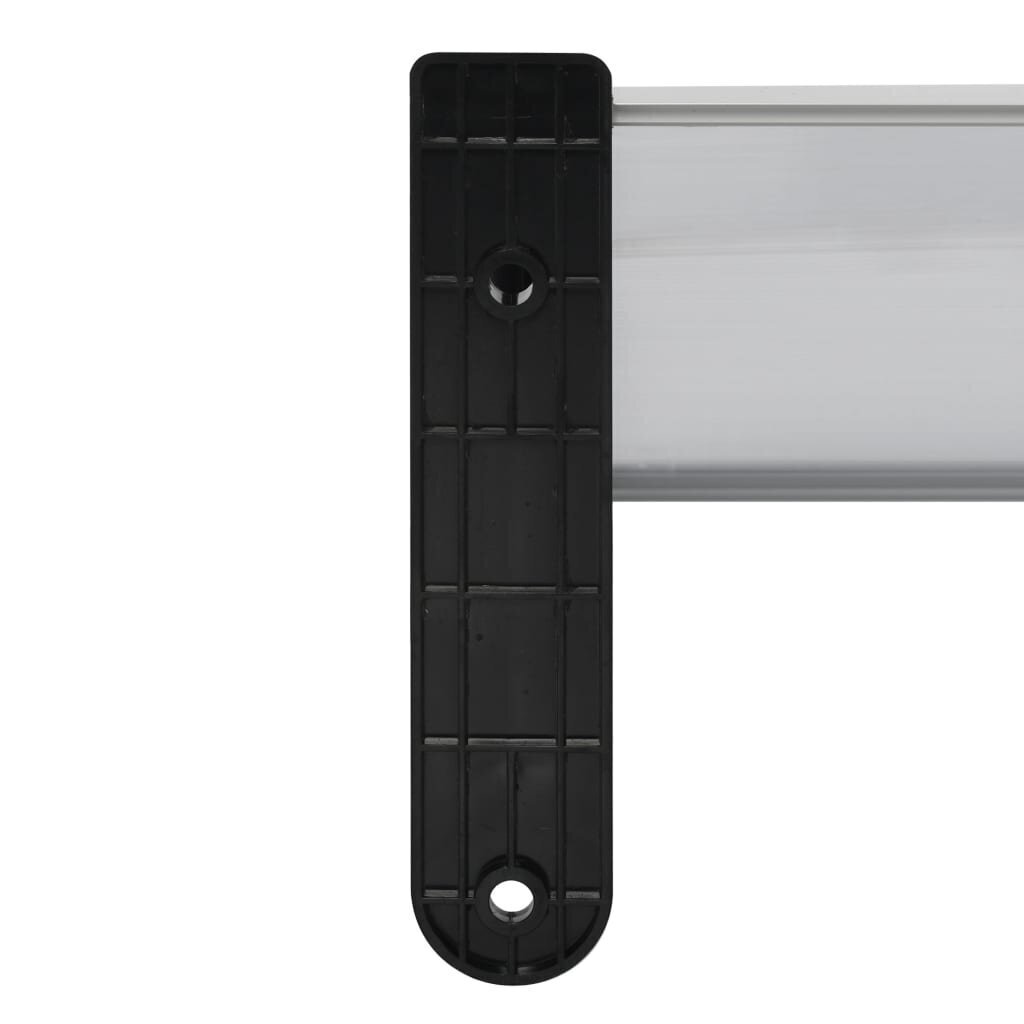 vidaXL durvju jumtiņš, melns, 200x100 cm, PC cena un informācija | Durvju jumtiņi | 220.lv