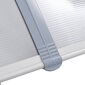 vidaXL durvju jumtiņš, pelēks, 200x100 cm, PC цена и информация | Durvju jumtiņi | 220.lv