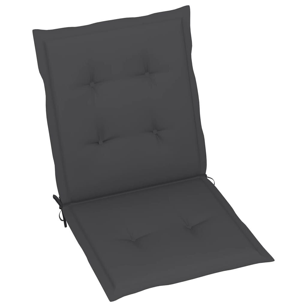 vidaXL dārza krēslu spilveni, 2 gab., antracītpelēki, 100x50x3 cm cena un informācija | Dekoratīvie spilveni un spilvendrānas | 220.lv