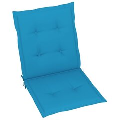 vidaXL dārza krēslu spilveni, 2 gab., zili, 100x50x3 cm cena un informācija | Dekoratīvie spilveni un spilvendrānas | 220.lv