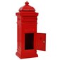 vidaXL pastkaste, retro stils, nerūsējošs alumīnijs, sarkana cena un informācija | Pastkastītes, mājas numuri | 220.lv