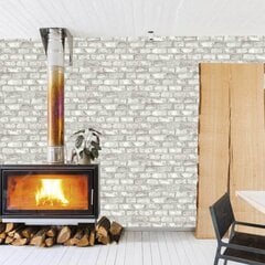 DUTCH WALLCOVERINGS tapete, ķieģeļu apdruka, balta, EW3104 cena un informācija | Tapetes | 220.lv