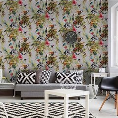 DUTCH WALLCOVERINGS tapete, lemura apdruka, sudraba krāsa цена и информация | Обои | 220.lv