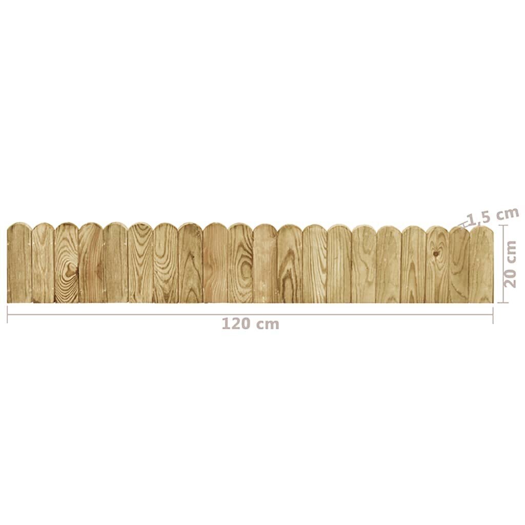 Starpsienu rullis 120cm, impregnēts priedes koks cena un informācija | Žogi un piederumi | 220.lv