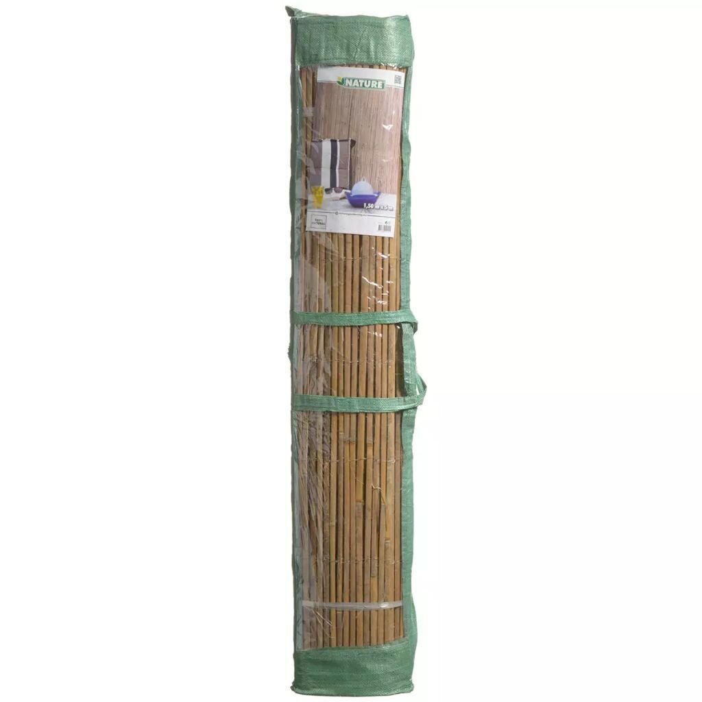 Nature dārza aizslietnis, bambuss, 1,5x5 m cena un informācija | Žogi un piederumi | 220.lv