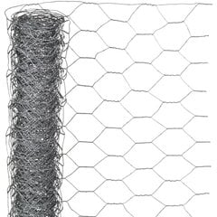 Nature sieta žogs, sešstūrains, 0,5x2,5 m, 25 mm, cinkots tērauds cena un informācija | Žogi un piederumi | 220.lv