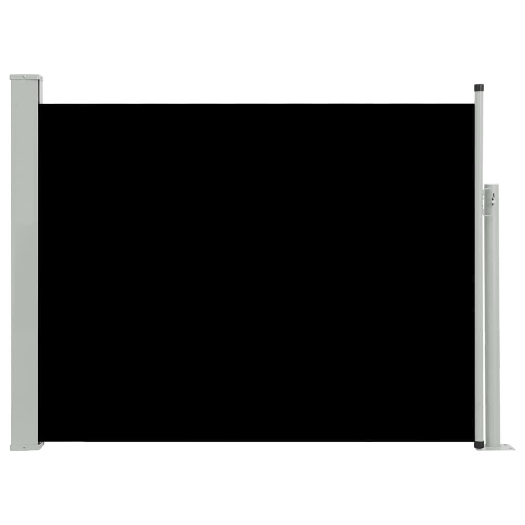 vidaXL izvelkama sānu markīze, melna, 140x500 cm cena un informācija | Žogi un piederumi | 220.lv