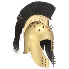 vidaXL grieķu karotāju bruņucepure, replika, vara krāsas tērauds cena un informācija | Karnevāla kostīmi, maskas un parūkas | 220.lv