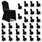 vidaXL krēslu pārvalki, 30 gab., melns elastīgs audums cena un informācija | Mēbeļu pārvalki | 220.lv
