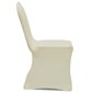 vidaXL krēslu pārvalki, 24 gab., krēmkrāsas elastīgs audums цена и информация | Mēbeļu pārvalki | 220.lv