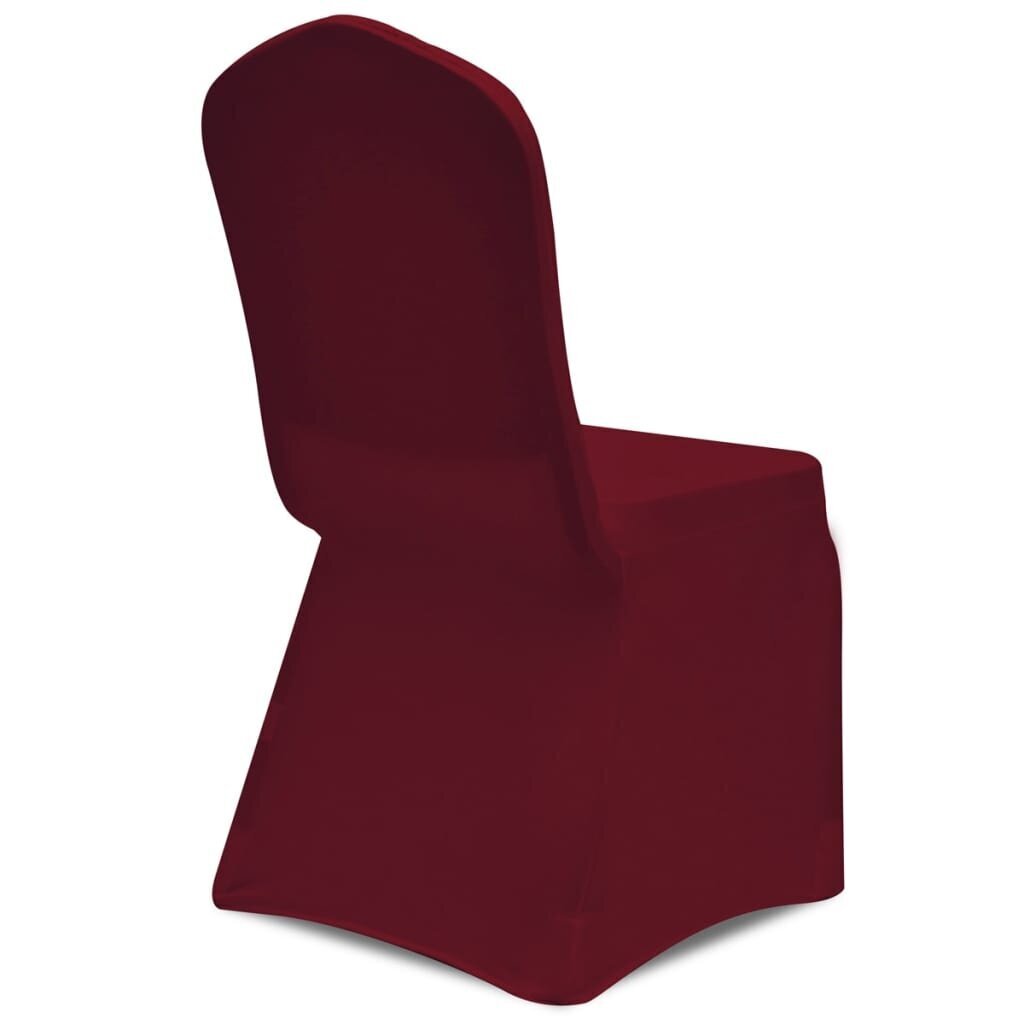 vidaXL krēslu pārvalki, 18 gab., vīnsarkans elastīgs audums cena un informācija | Mēbeļu pārvalki | 220.lv