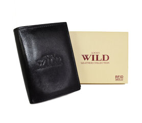 Мужской бумажник из натуральной кожи Always Wild, черный цена и информация | Мужские кошельки | 220.lv