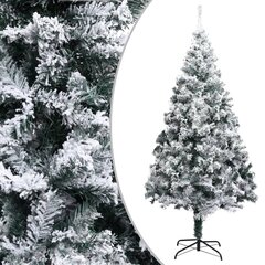 vidaXL mākslīgā Ziemassvētku egle ar sniegu, zaļa, 210 cm, PVC цена и информация | Искусственные елки | 220.lv