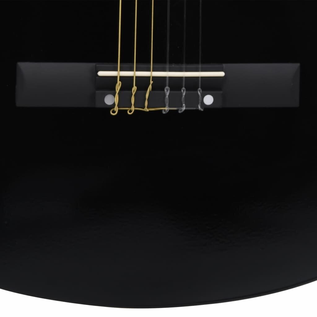vidaXL 8-daļīgs klasiskās ģitāras komplekts bērniem, melns, 1/2, 34" cena un informācija | Ģitāras | 220.lv