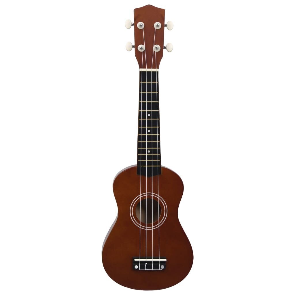 vidaXL soprāna bērnu ukulele ar somu, tumša koka krāsā, 21" цена и информация | Ģitāras | 220.lv