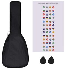 vidaXL soprāna bērnu ukulele ar somu, gaiša koka krāsā, 21" cena un informācija | Ģitāras | 220.lv