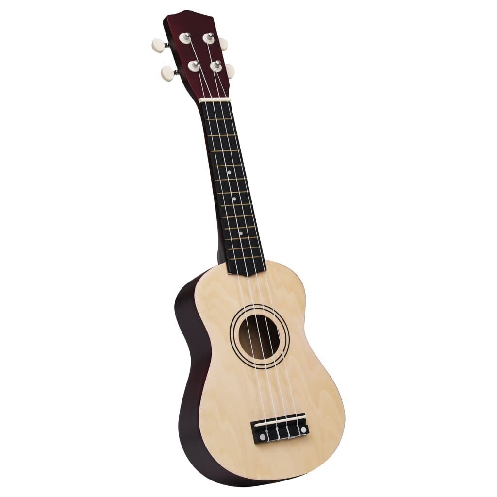 VidaXL soprāna bērnu ukulele ar somu, gaiša koka krāsā, 21" цена | 220.lv