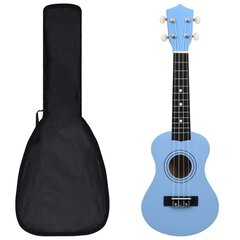vidaXL soprāna bērnu ukulele ar somu, zilgana, 21" цена и информация | Гитары | 220.lv