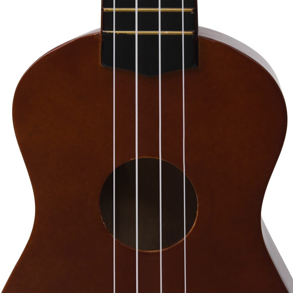 vidaXL soprāna bērnu ukulele ar somu, tumša koka krāsā, 23" цена и информация | Ģitāras | 220.lv