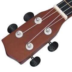 vidaXL soprāna bērnu ukulele ar somu, tumša koka krāsā, 23" цена и информация | Гитары | 220.lv