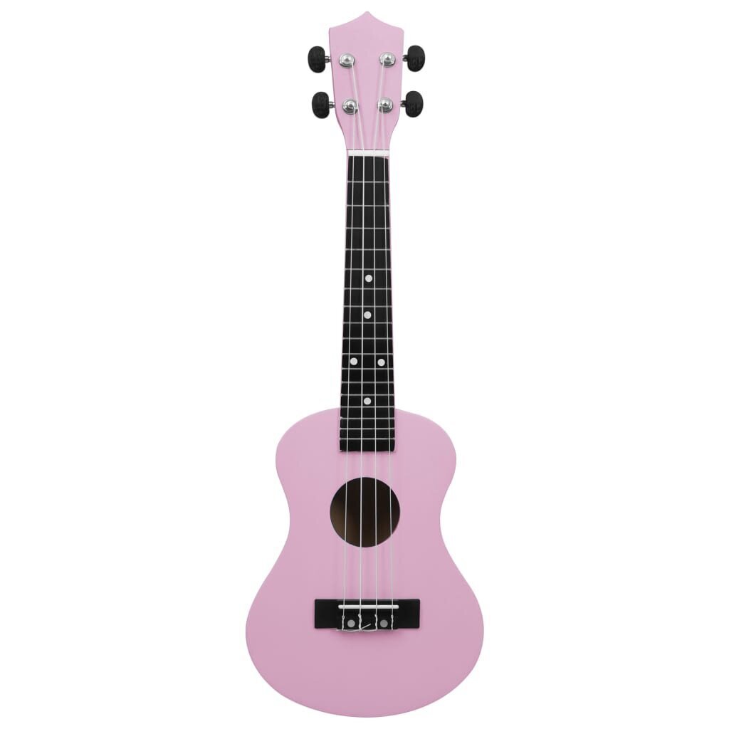 vidaXL soprāna bērnu ukulele ar somu, rozā, 23" цена и информация | Ģitāras | 220.lv