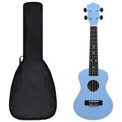 vidaXL soprāna bērnu ukulele ar somu, zilgana, 23" цена и информация | Гитары | 220.lv