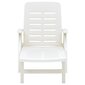 vidaXL salokāms sauļošanās zvilnis, balta plastmasa cena un informācija | Sauļošanās krēsli | 220.lv