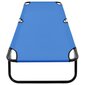 vidaXL saliekams sauļošanās zvilnis, tērauds, zils cena un informācija | Sauļošanās krēsli | 220.lv