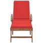 vidaXL sauļošanās zviļņi ar matračiem, 2 gab., sarkani, masīvs tīkkoks цена и информация | Sauļošanās krēsli | 220.lv
