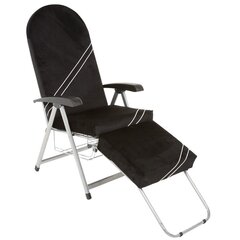 Saliekamais krēsls-zvilnis Patio Gibraltar 2w1 D036-07WB, melns cena un informācija | Dārza krēsli | 220.lv