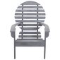 vidaXL Andirondaka krēsls, akācijas masīvkoks, pelēks cena un informācija | Dārza krēsli | 220.lv