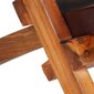 vidaXL saliekams atpūtas krēsls, brūna dabīgā āda cena un informācija | Dārza krēsli | 220.lv