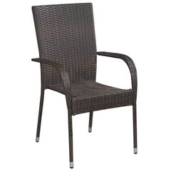 Уличные стулья VidaXL, коричневые цена и информация | Садовые стулья, кресла, пуфы | 220.lv