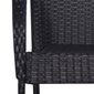 vidaXL dārza krēsli, 6 gab., PE rotangpalma, melni cena un informācija | Dārza krēsli | 220.lv