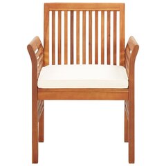 vidaXL dārza krēsls ar matraci, akācijas masīvkoks цена и информация | скамейка со столиком | 220.lv