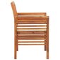 vidaXL dārza krēsls ar matraci, akācijas masīvkoks cena un informācija | Dārza krēsli | 220.lv