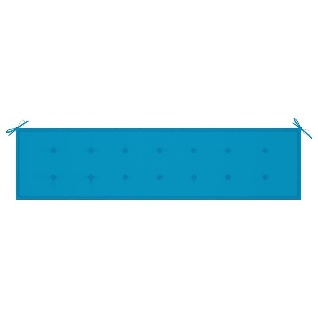vidaXL dārza sola matracis, zils, 200x50x3 cm cena un informācija | Krēslu paliktņi | 220.lv
